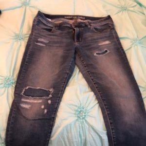 American Eagle Outfitters Distressed Blue Jeans